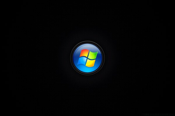 Icono de Windows sobre fondo negro