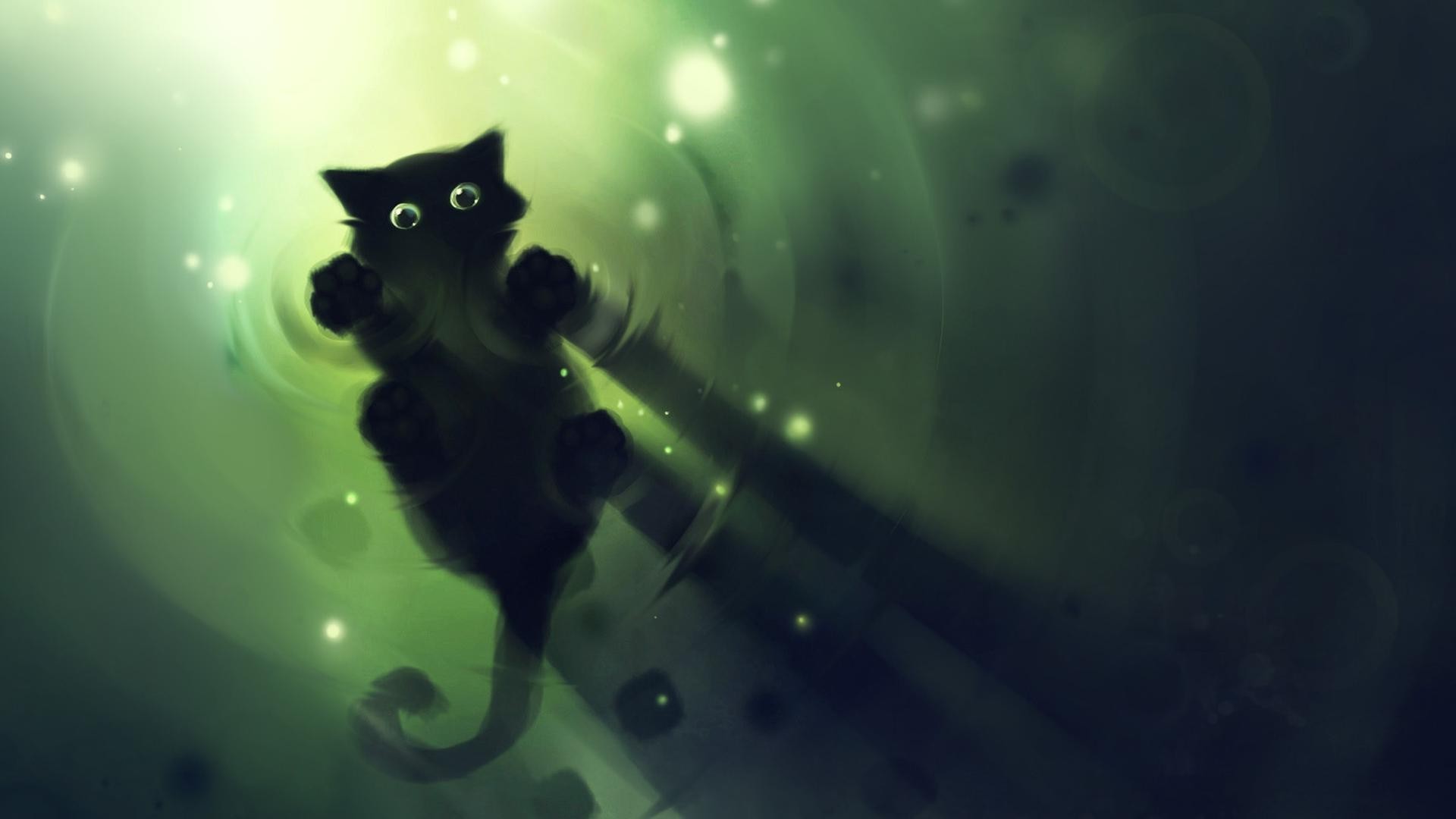 silueta bajo el agua luz abstracto