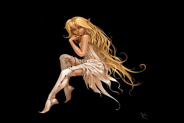 Princesa elf con un hermoso cuerpo