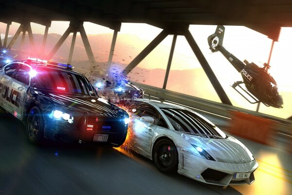 Sistema de transporte de carreras need for speed