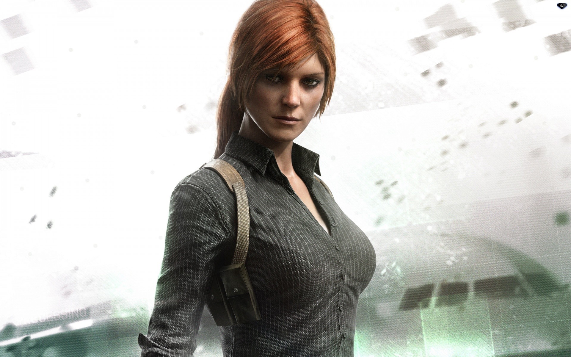 splinter cell mujer adulto desenfoque solo negocio retrato usar interior ventanas