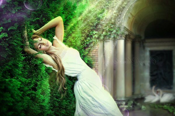 Chica vestida al aire libre