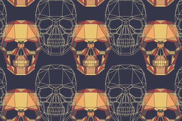 Hermosa decoración en forma de calaveras