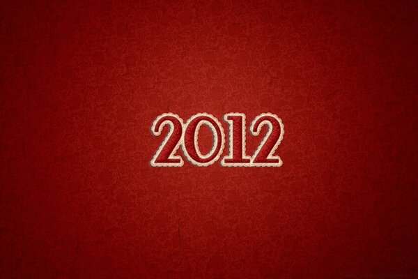 2012 sobre fondo rojo