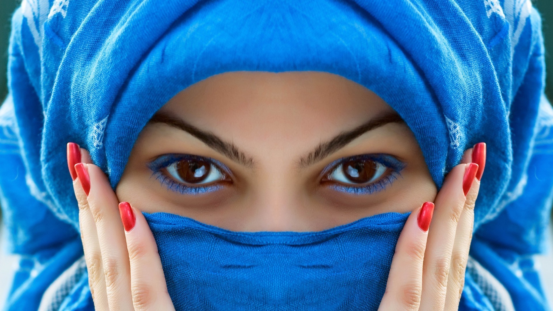 mujer chica cara moda ojo retrato chal bufanda lindo piel hermoso hijab joven