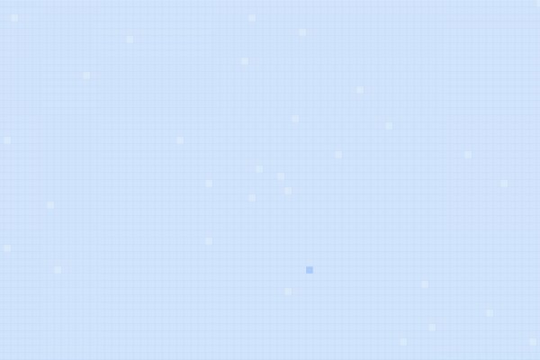 Pixeles sobre un fondo a cuadros azul