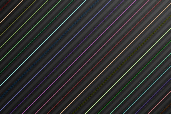 Rayas de colores sobre fondo negro