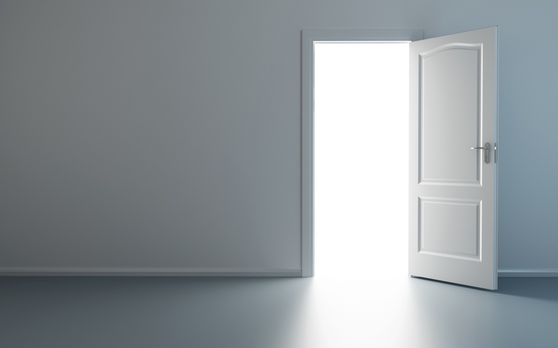 gráficos 3d en blanco interior moderno pared puerta familia simplicidad muebles estante
