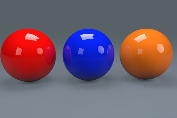 Gráficos 3D representan bolas redondas