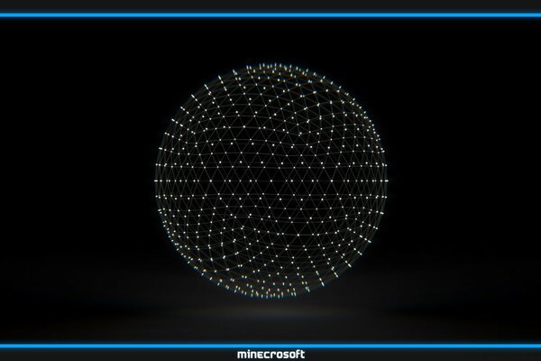 Esfera de puntos individuales luminosos