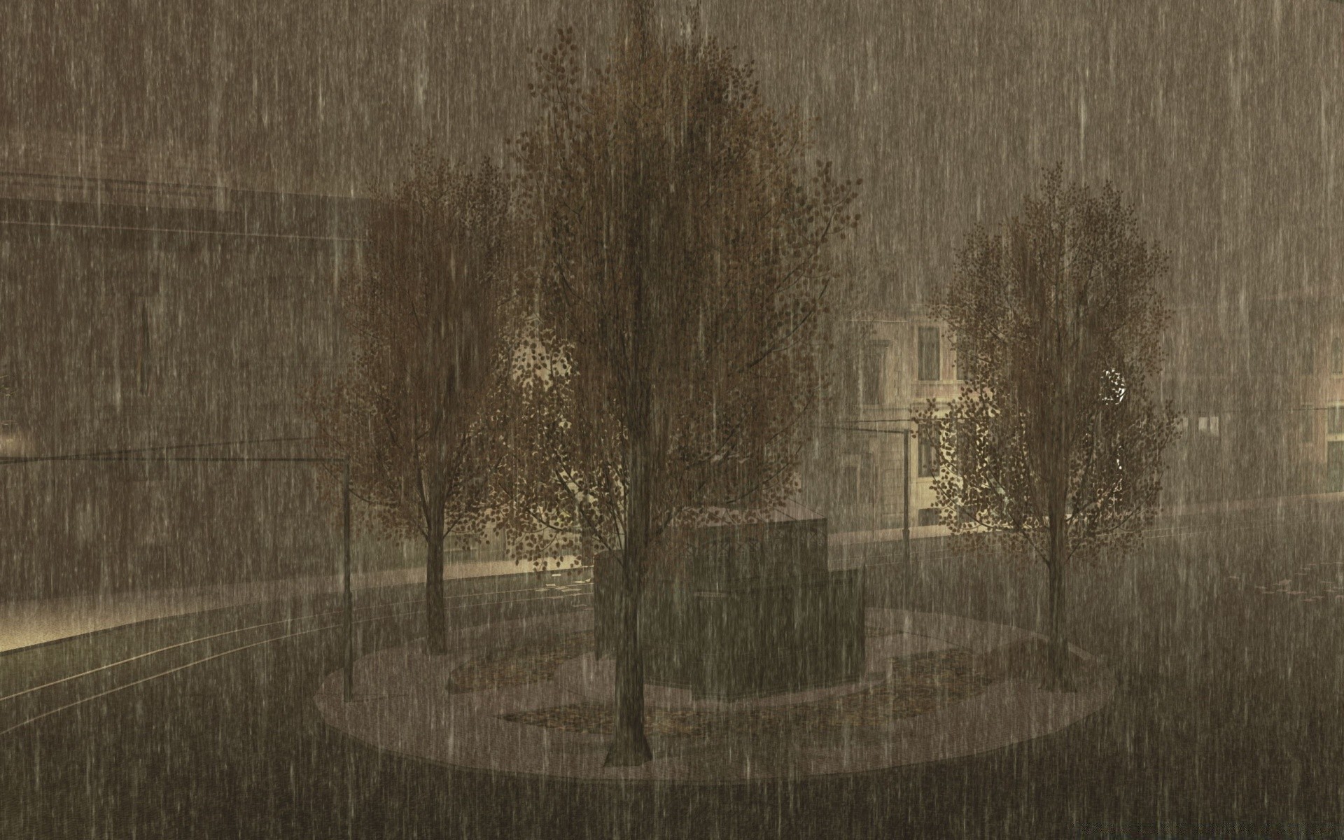 gráficos 3d oscuro vintage viejo niebla retro arte pared madera abstracto escritorio