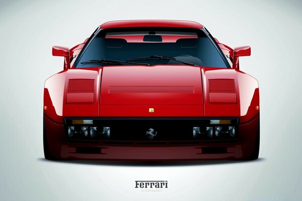 Ferrari rojo. Coche de carreras