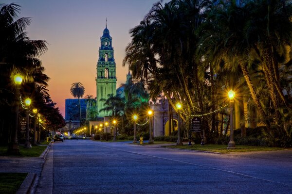 Viaje por la calle de la ciudad de América