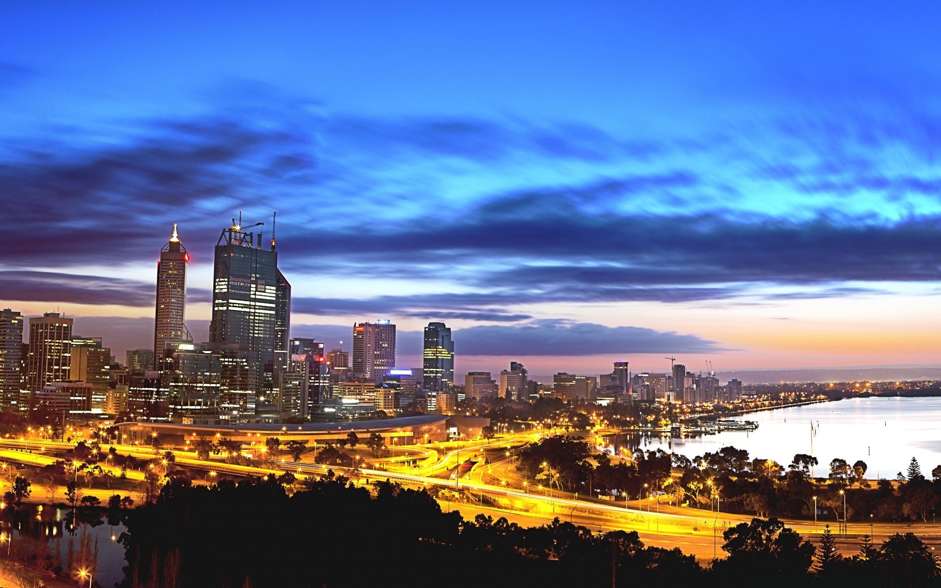 australia y oceanía ciudad arquitectura ciudad crepúsculo skyline puesta de sol viajes noche centro de la ciudad casa cielo rascacielos agua iluminado al aire libre amanecer panorámica urbano
